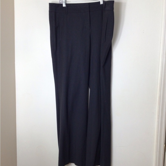 Loft pants women 14 Marissa blue stripe wide leg - Picture 1 of 9